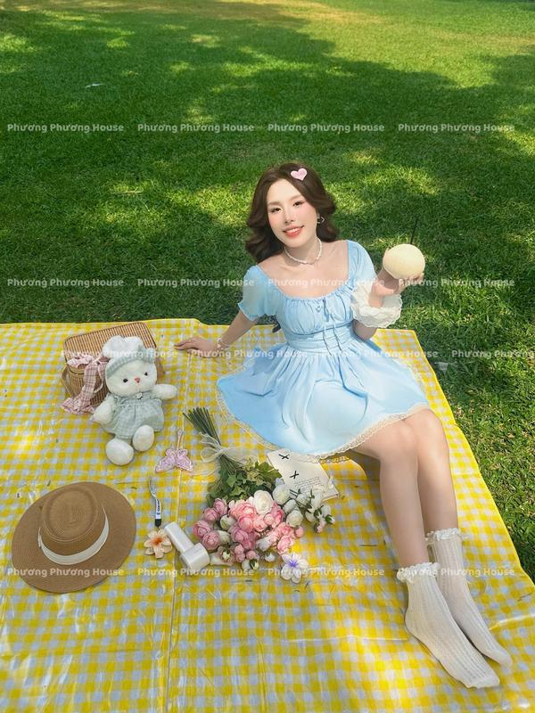   DEAL MỞ BÁN  Đầm Váy Xòe Ngắn Có Minisize Bigsize Mùa Hè Công Chúa Tay Phồng Phối Ren Phương Phương House Top Women 
