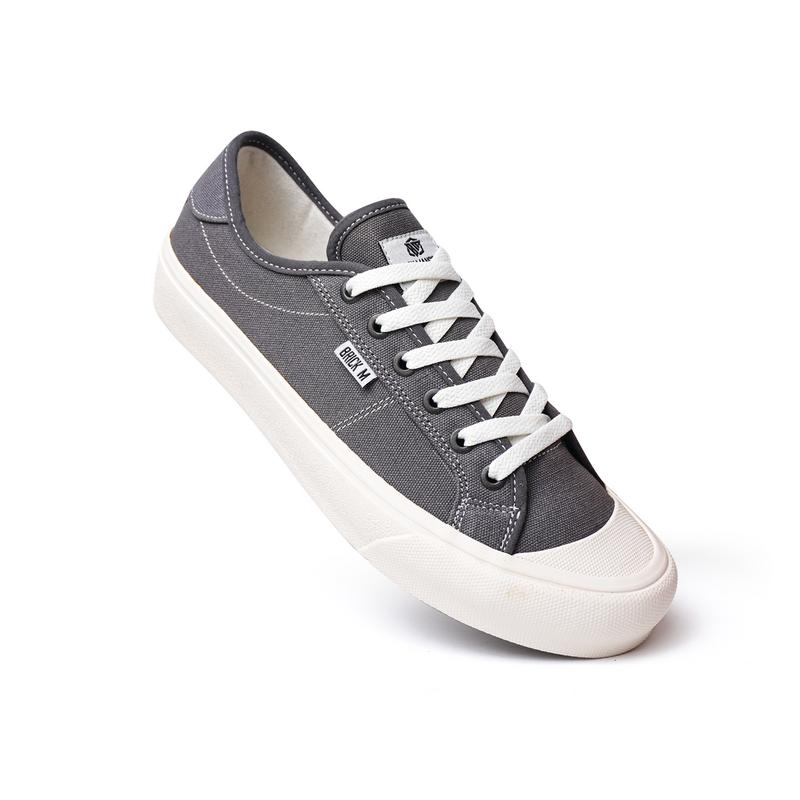 Brick Mansions - Urban Street Grey White Sepatu Sneakers Casual Pria Wanita Shoes Snekers Black 4