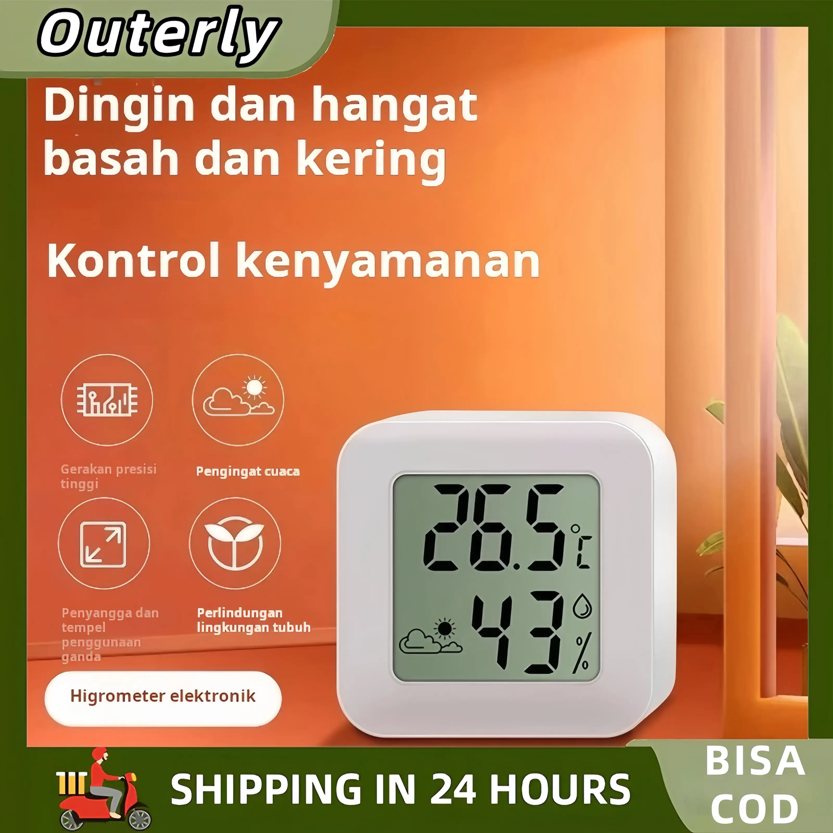 [READY] 1PCS Mini Humidity Meter -  Hygrometer Thermometer - Pengukur Suhu dan Kelembaban Ruangan