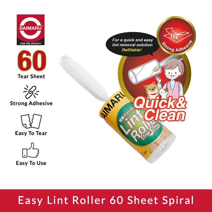 Gambar Daimaru Easy Lint Roller 60 Sheet 16cm Rambut Debu Refillable - Spiral Sheet dari Daimaru Kota Tangerang 5 Tokopedia