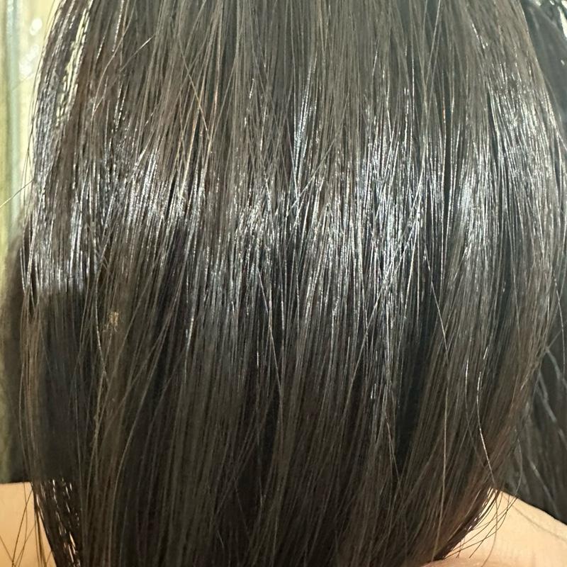 Human hair extension curly+long 60cm black colour+100psc - TikTok Shop ...