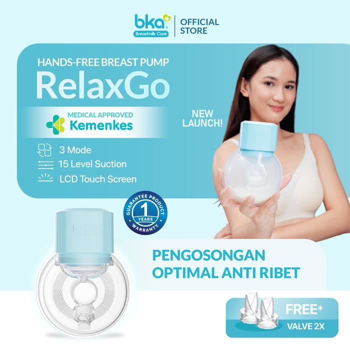 Gambar [NEW LAUNCH] RelaxGo Breast Pump BKA - Handsfree Breastpump Pompa ASI ElectricBKA 3 Mode 15 Level Suction LCD Touch Screen Pengosongan Optimal Anti Ribet dari BKA Official_NEW Kota Bekasi Tokopedia
