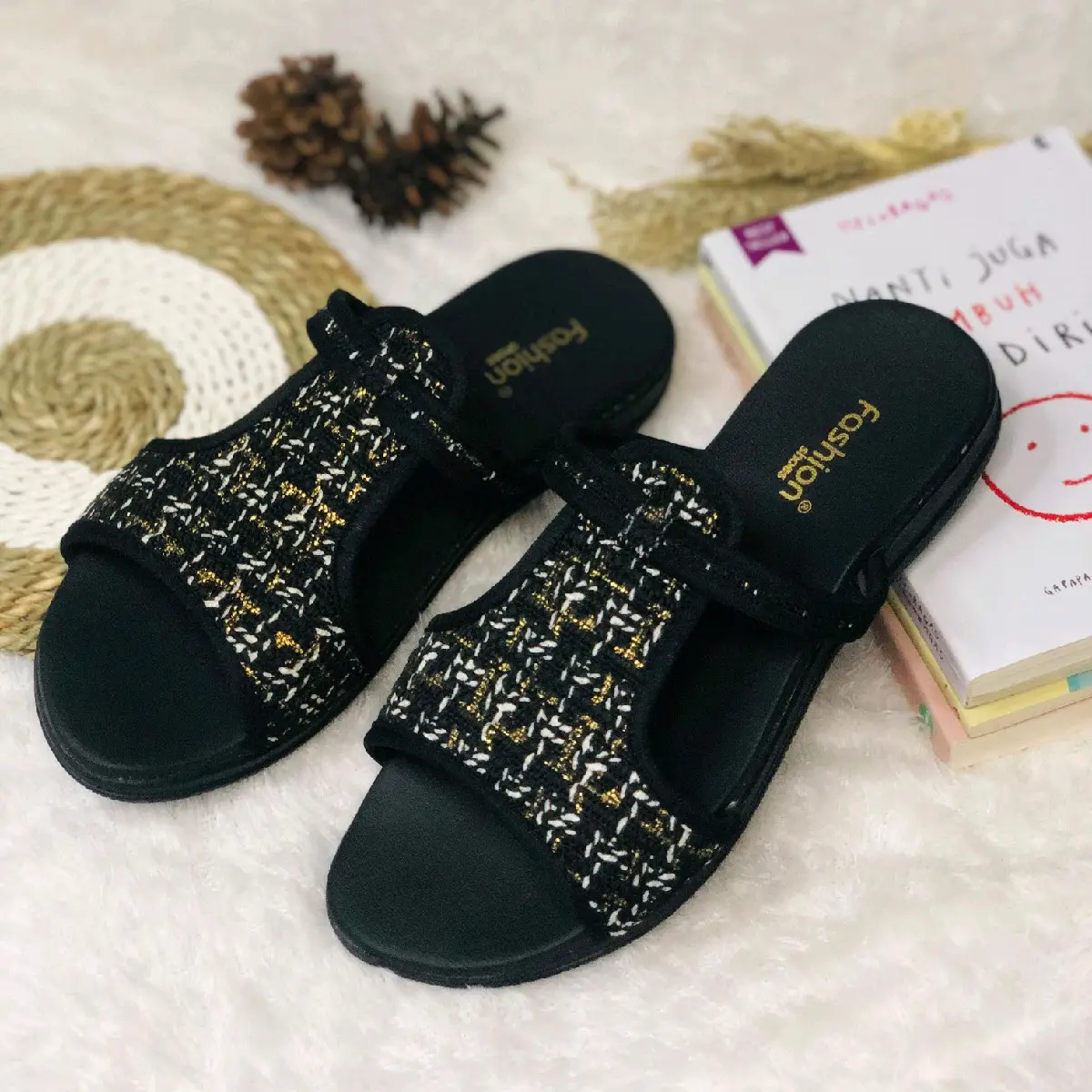 Sandal Wanita Wedges Korea Style Viral  Sendal CewekHak 3cm