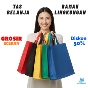1 Lusin Goodie Bag Tas Spunbond 38x45 cm Tali Samping Kuat Ramah Lingkungan Kantong Belanja Bahan Premium Cocok untuk Souvenir & Belanja Tas Souvenir Ulang Tahun Pernikahan Aqiqah