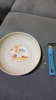 Product Review of Panci Teflon Frypan Marble Enamel / Teflon Frypan Marble Berwarna / Teflon Frypan Enamel Anti Lengket penggorengan anti lengket Kitchenware teflon  serbaguna from s**h 1