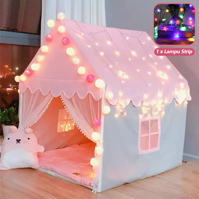 Pink + Lampu bintang berwarna 3 m