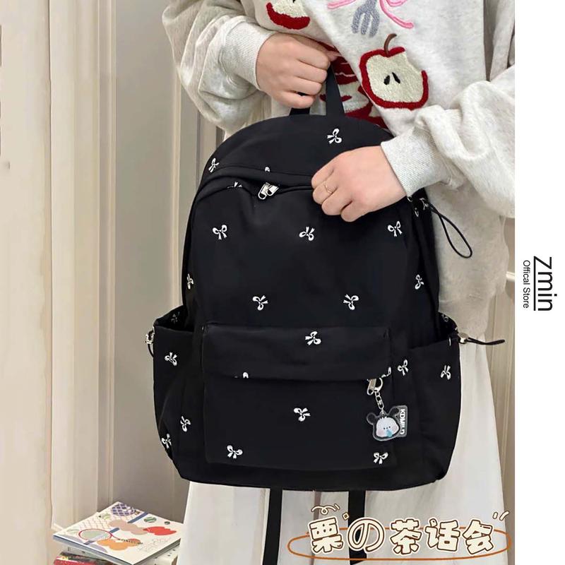 Balo nữ họa tiết nơ thêu đi học thời trang Zmin -Z111