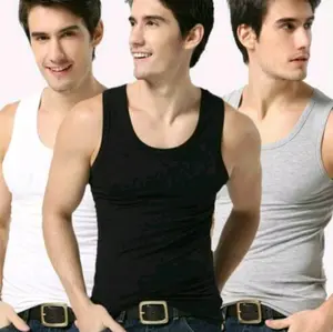 Paket 3 Pcs Singlet Pria Dewasa Distro Kensi Motif Modern Katun Premium Kaos Oblong Keren - Ukuran S baju