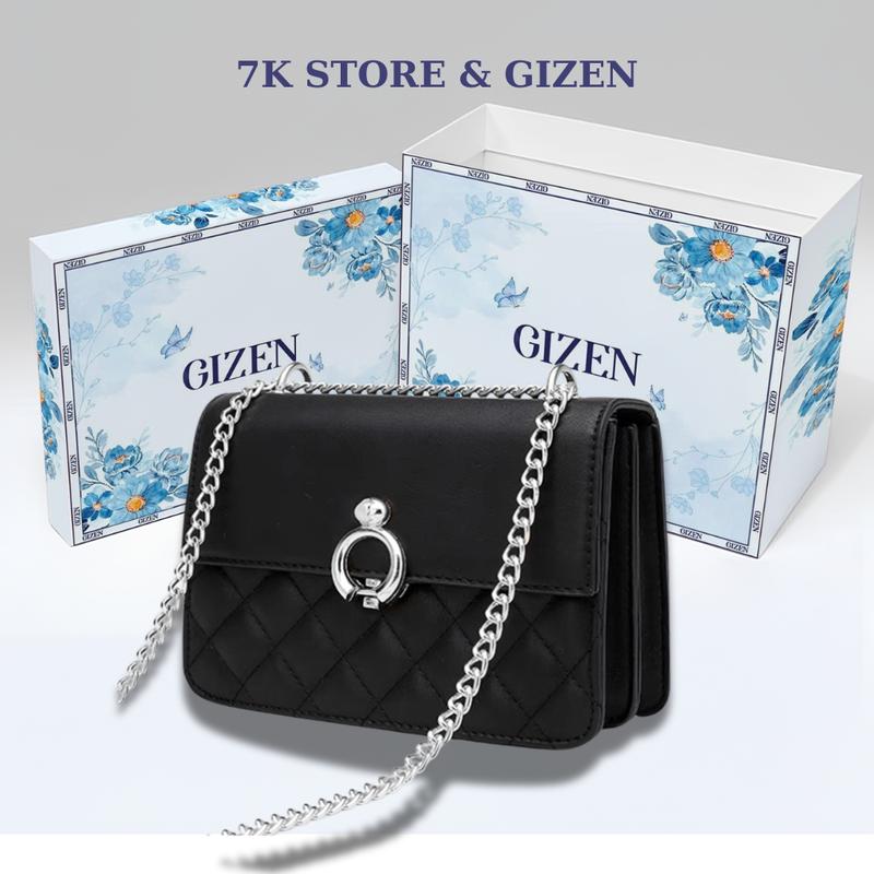 Túi xách nữ đeo chéo vai dáng vuông nhiều ngăn cao cấp thiết kế ô trám 7K STORE TX10