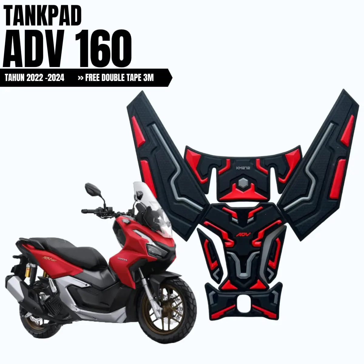 Tankpad + Karpet Motor ADV 160 Terbaru Bahan Karet Premium - Pilihan Tepat untuk Melindungi Body Motor