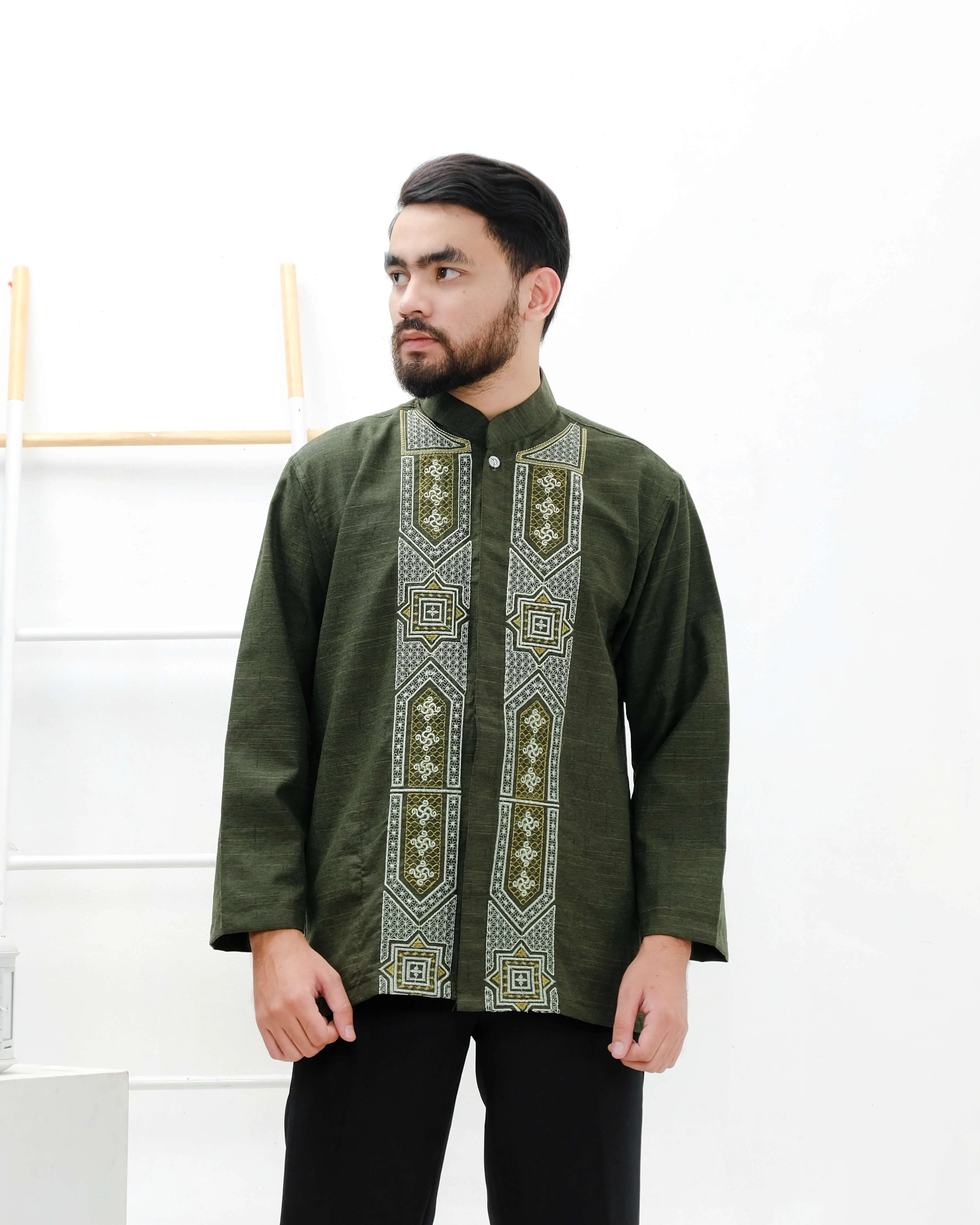 Laatansa Exclsuive - Baju Koko Pria Sigaret Bordir Premium Lengan Panjang