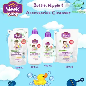 SLEEK BABY Bottle Nipple & Accessories Cleanser 150ml 500ml 450ml 900ml Pouch Botol / Sabun Pembersih Botol Susu Baby Bayi Perlengkapan Pencuci