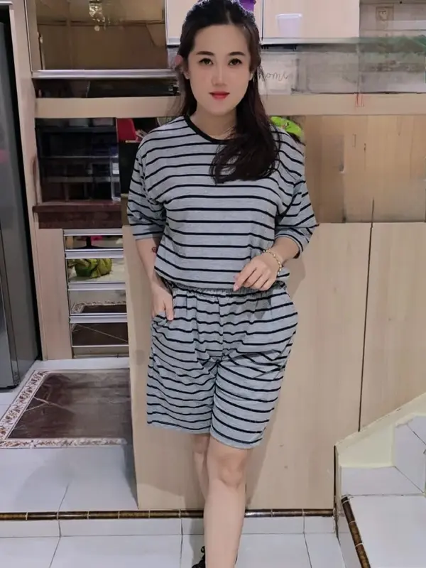 STELAN MOTIF SALUR CELANA PENDEK- STELAN JUMBO-STELAN DEWASA-ONE SET-BAJU DAN CELANA 5