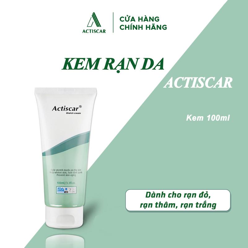 ACTISCAR Kem rạn da - Hỗ trợ ngăn ngừa hình thành rạn mới, mờ rạn và tái tạo vùng da (Kem 100ml)