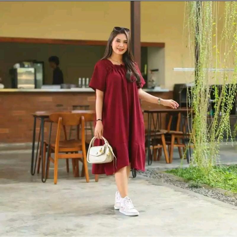 Daster Murah Terbaru Kekinian Daster Fuji Crinkle Airflow Premium Dress Nyaman Tidur Cantik Kain Lembut 3