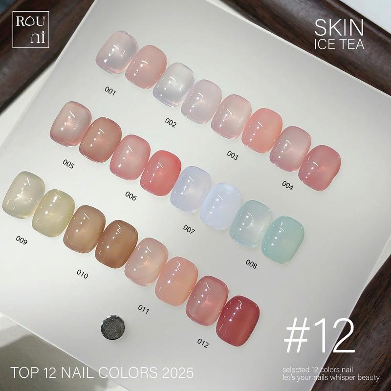 ROU ni sơn thạch đa sắc trong suốt nhẹ nhàng tôn da dễ phối màu chuyên dụng cho tiệm nail