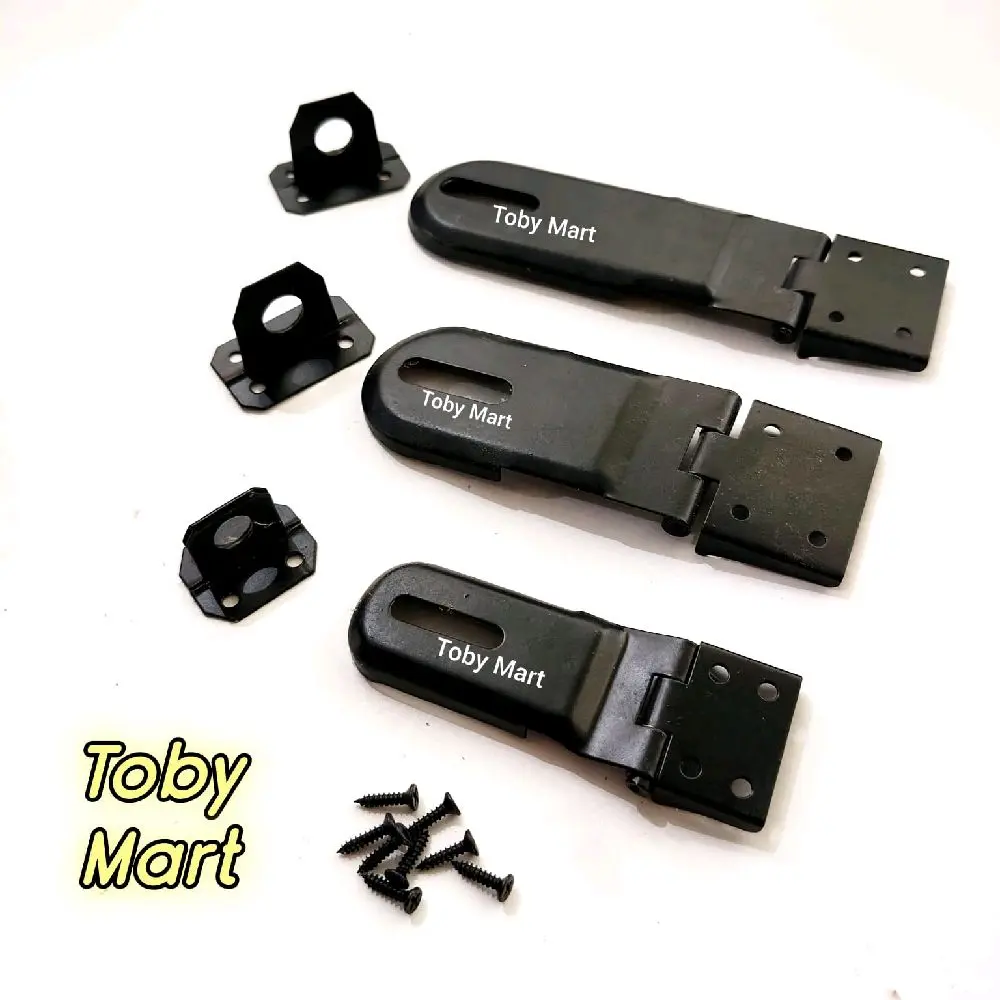 OVERPALL Cantolan Tempat Gembok Stainless / Gembok Siku besar 5 inch 4 & 3inch Stainless Hitam