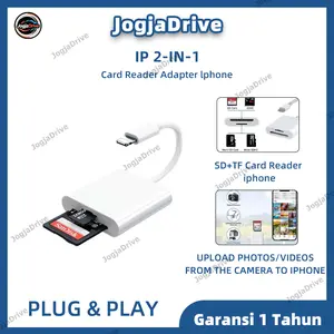 JogjaDrive 2 in 1 SD+TF Card Reader i-phone to SD Card / TF Memory Card Read OTG Adapter
