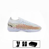 Gambar Zars - Sepatu Futsal Nova Devianz White Gold Magenta IN Boots - White/Cyan/Efraid, 39 dari ZarsOfficialStore Kab. Tangerang 1 Tokopedia