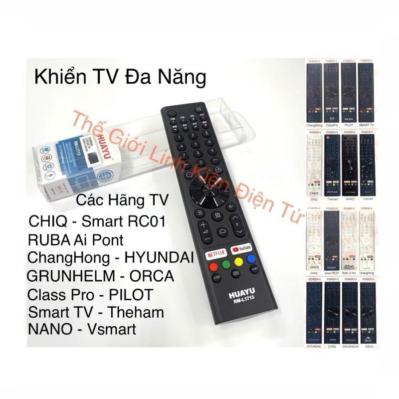 Remote điều khiển tivi đa năng Rindo Vsmart Aiwa CHANGHONG HYUNDAI ORCA CHIQ NANO Theham Smart RC02