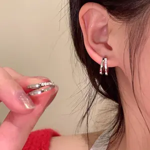 Anting Lingkaran Wanita Zirkonia Kubik Hadiah Perhiasan - Earrings