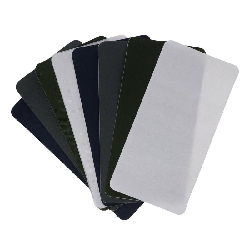 8Sheets Self Adhesive Patches 20*10cm Clothing Patches Army Green Dark Gray Tent Patch Kit White Twill Basement Patch for Clothes 1