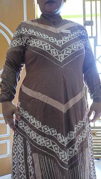 Product Review of WINA CLOTH - Gamis Batik Twill Rayon JUMBO Terbaru Terlaris Kasual Pesta Mewah Elegan Queen Milo L XL XXL XXXL from S** W**i 1