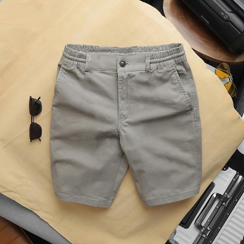 Quần Short Kaki Nam Cao Cấp Đai Lưng Thun Chất Vải Dày Dặn Co Giãn Trẻ Trung Năng Động Phong Cách Tối Giản Thanh Lịch