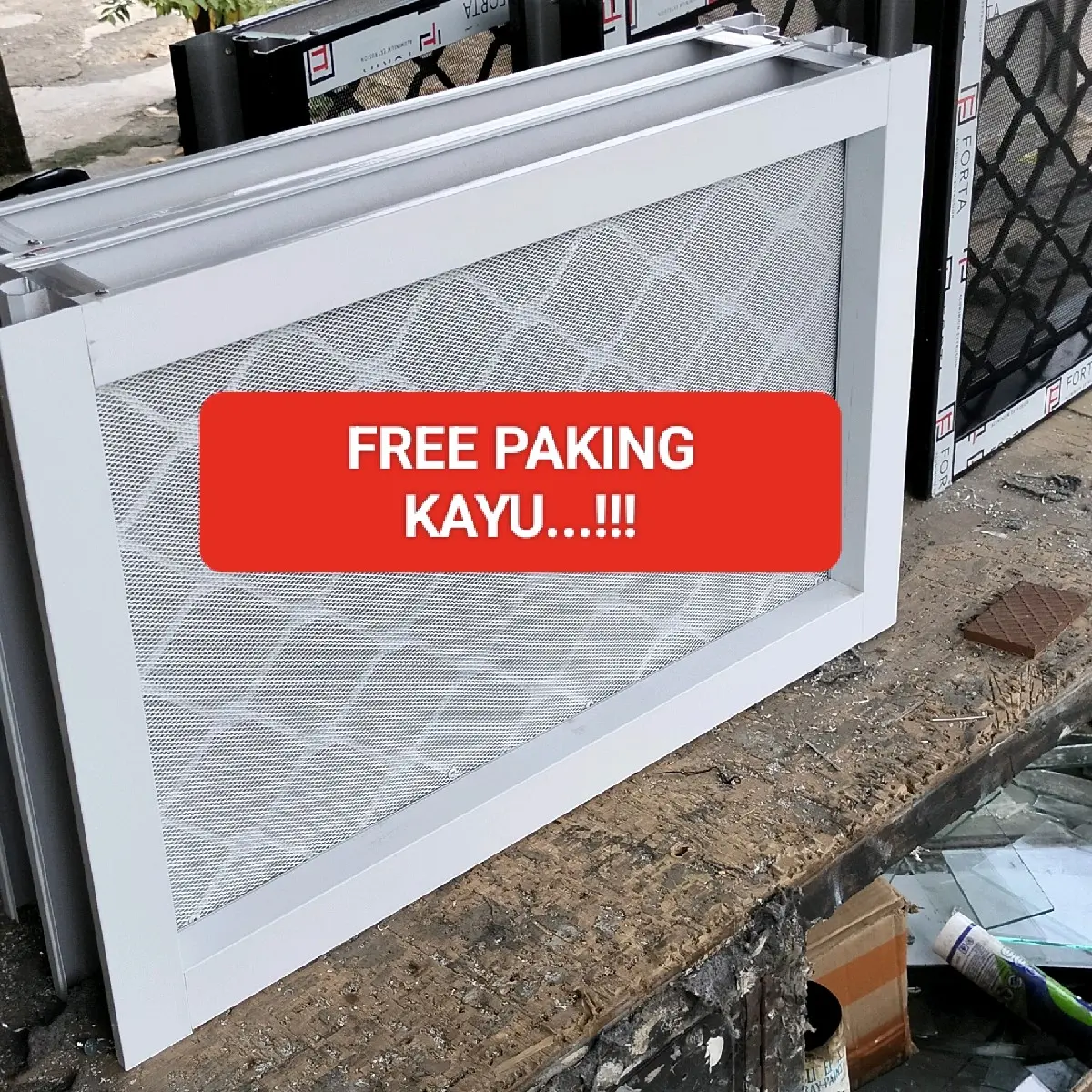 BOVEN TANPA KACA 40x60 VENTILASI ALUMINIUM KAWAT NYAMUK ANTI KARAT EXPANDA