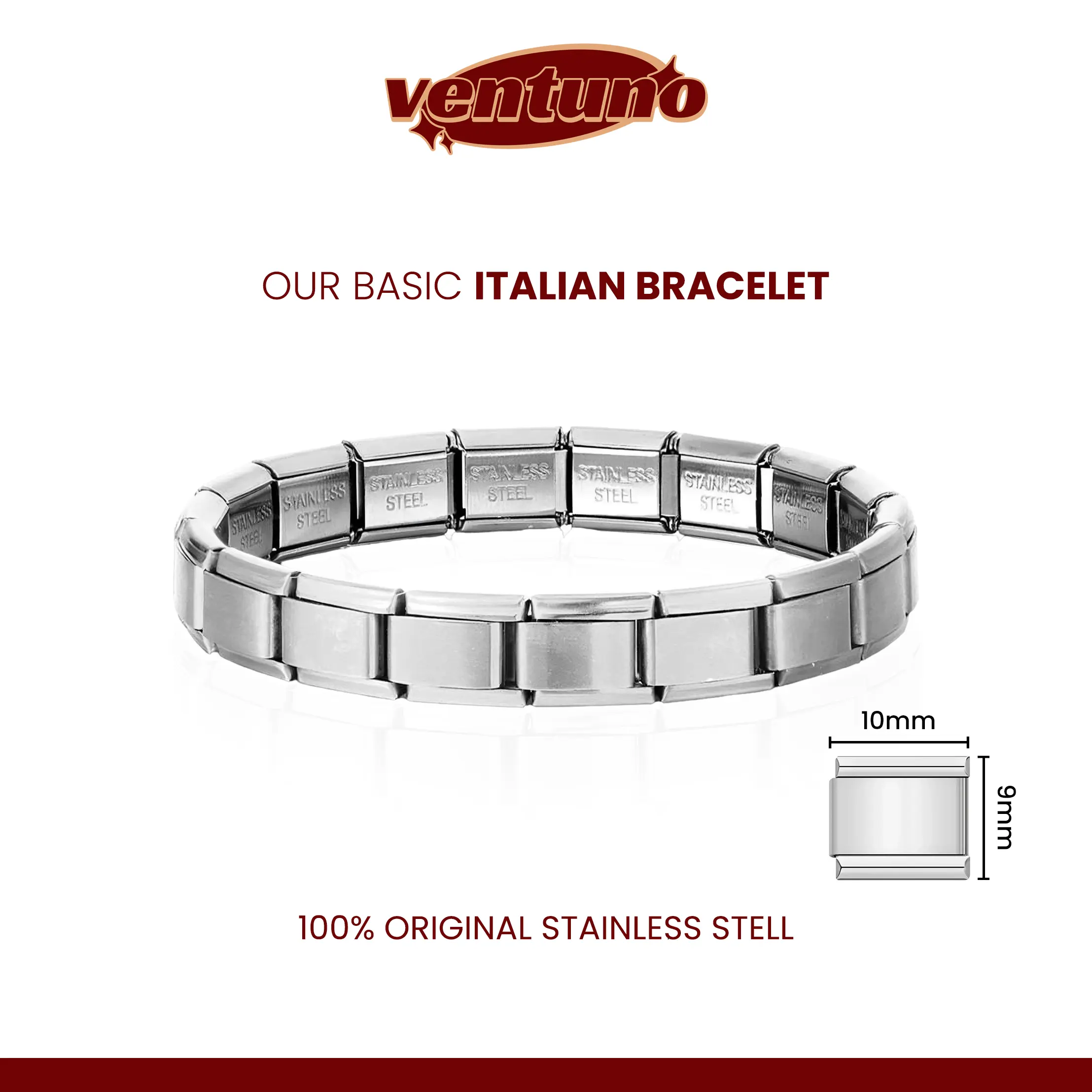 Basic Italian Charm Bracelet Charm by Ventuno Craft