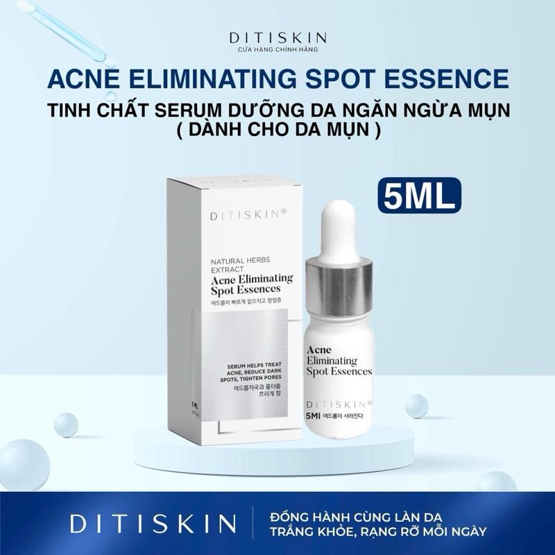 DITISKIN Serum Hỗ Trợ Dưỡng Da Ngăn Ngừa Mụn Tinh Chất Linh Chi Đỏ 5ml - Acne Eliminating Spot Essence Dành Cho Da Mụn