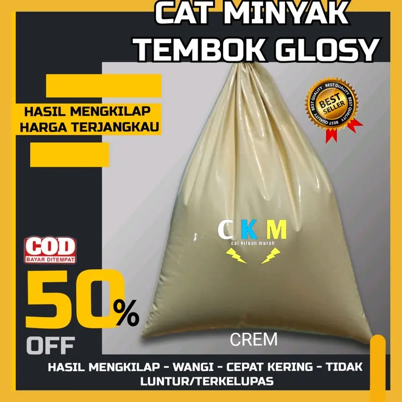 Cat minyak Tembok waterproof  1 kg ckm 11 Paint Filter 8