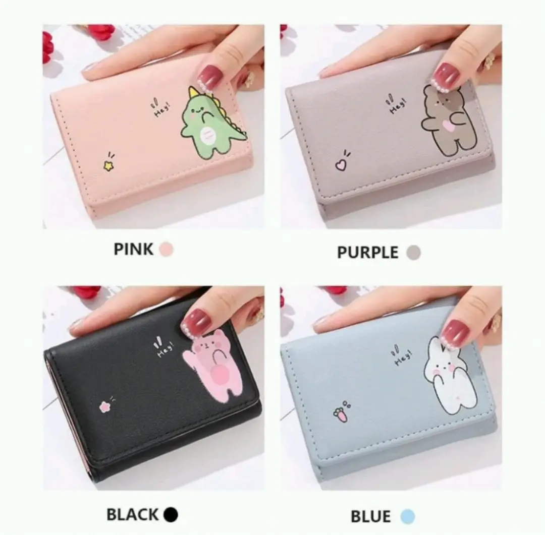 833-4 Dompet Lipat Karakter Wanita Import Animal import