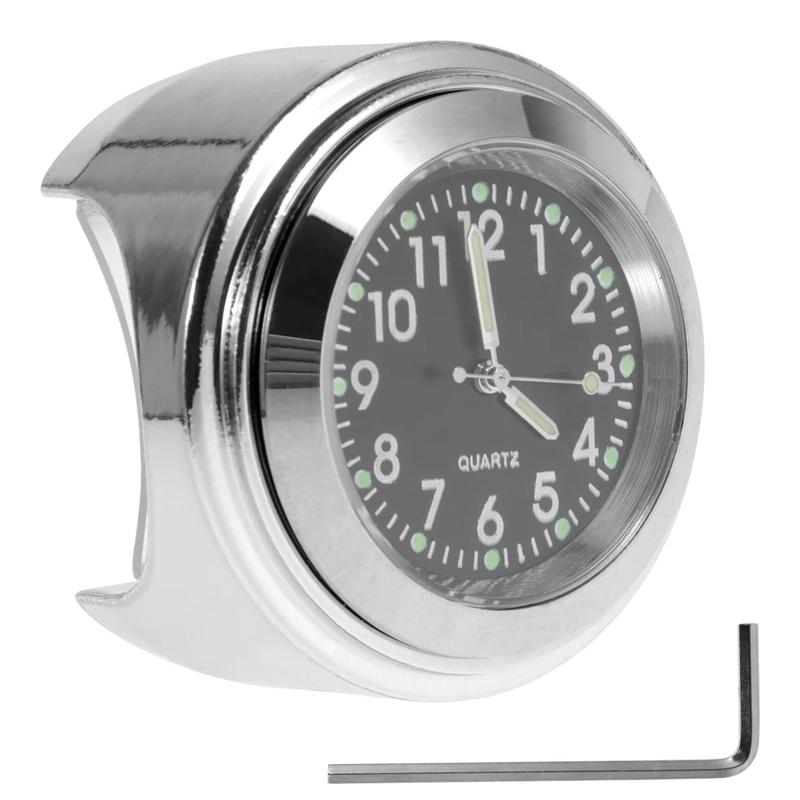 Đồng Hồ Thông Dụng Cho Tay Lái Xe Máy, 7 / 8 Inch, Không Thấm Nước, Gắn Tay Lái, Đồng Hồ Dạ Quang Ban Đêm, Phụ Kiện Cho Moto 6