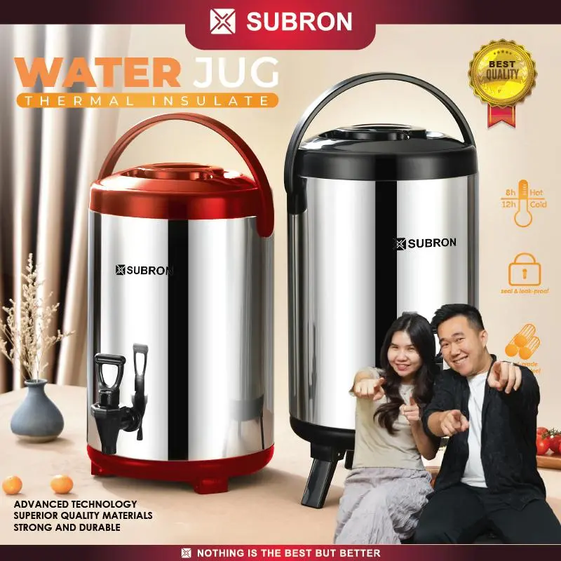[EKSKLUSIF CECEKETARKETIR] SUBRON Water Jug Stainless steel Hot Cold 8 10 12 liter coffee juice