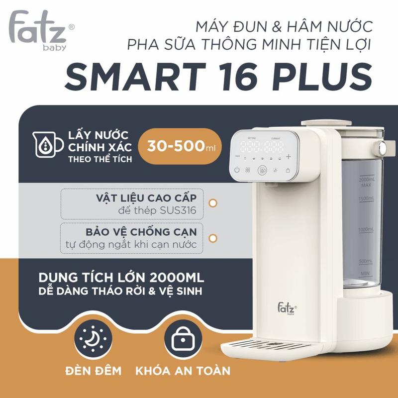 bh 12 tháng - Máy đun và hâm nước pha sữa thông minh tiện lợi Smart 16 Plus