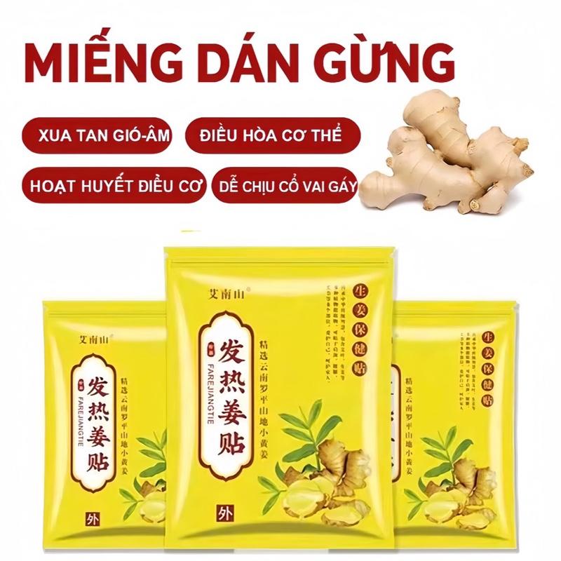 (￼3 Túi 150) Miếng Dán Gừng Nóng Giảm Đau Vai Gáy, Đau Lưng, Khớp Giảm Tê Mỏi Hiệu Quả