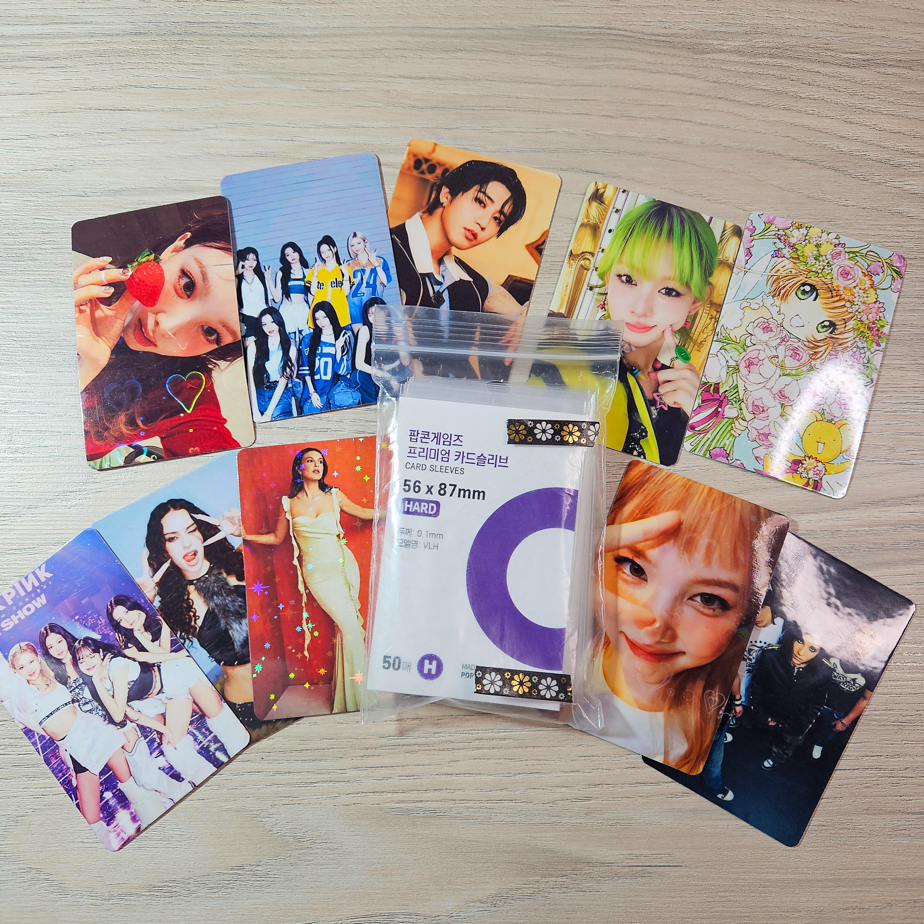 Kit 50 sleeves + Photocards Personalizados - Apenas Frente - Plastificado - Brilho ou holografico - 10, 20 ou 50 Un
