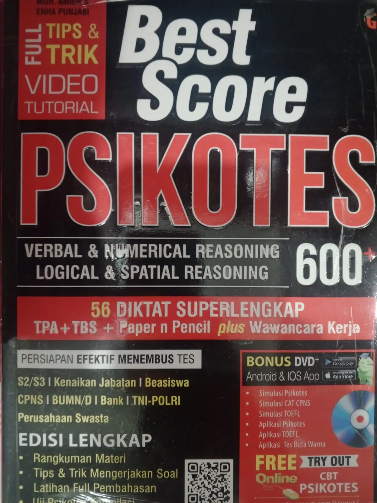 Buku Best Score Psikotes Kerja Edisi Lengkap: Persiapan Tes CPNS, BUMN, dan Swasta | Panduan lengkap menghadapi psikotes kerja, tes kesehatan, wawancara, negosiasi gaji, hingga simulasi CBT dengan bonus video tutorial dan aplikasi pendukung.