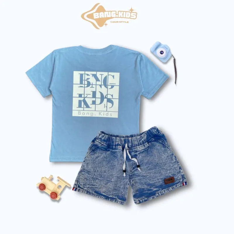 Setelan Jeans Anak Unisex Usia 1-8 Tahun dari Katun - Bayi   Kids 3