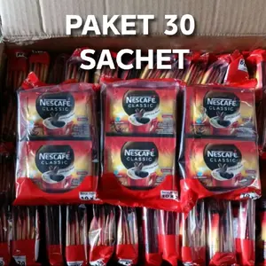 Nescafe Classic Sachet Kopi Instan 2g Isi 30 Sachet Coffee Robusta