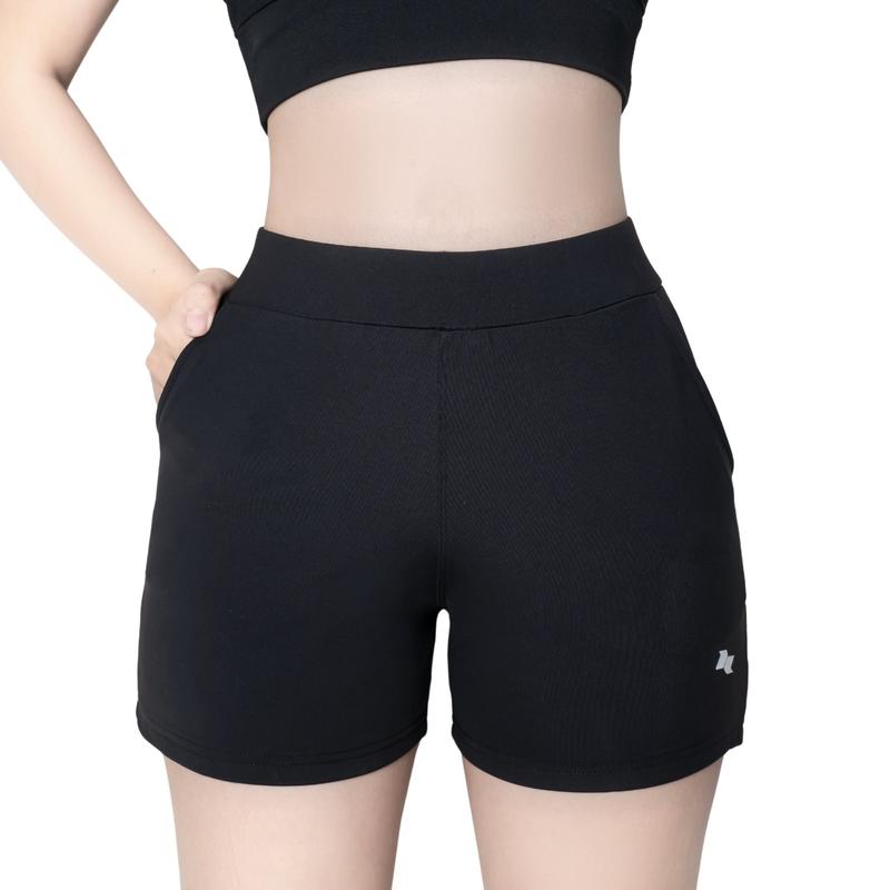 Quần đùi thể thao short biker nữ Reeta lưng thun tôn dáng, thun co giãn 4 chiều, dày dặn-A3101