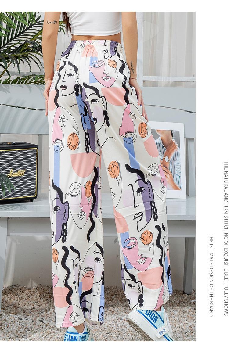 Product Introduction of fat Women pants casual high waist wide leg comfortable plus size loose pants counter quality brand Fit Trouser Womenswear Bottom Soft Belt Day Elastic Lingerie 22