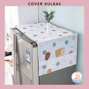 Cover Alas Penutup Kulkas Serbaguna dengan Kantong