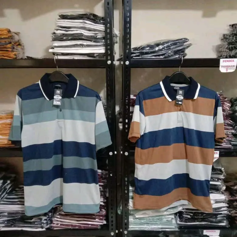 kaos polo _salur pria M L DAN XL Katun Kerah 3