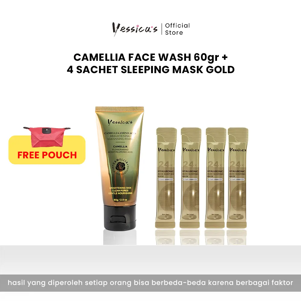 Camellia Cleanser 60gr +4pcs Sleeping Mask