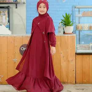 Little Z // Zaina Set // Dress Anak Perempuan // Ceruty Babydoll MIx Payet