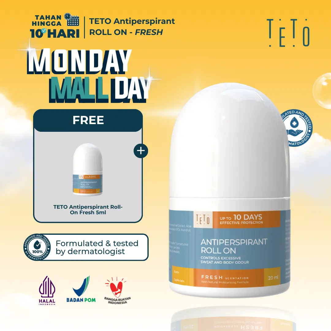 [BUY 1 GET 2]TETO Antiperspirant Roll On 20ml - Fresh FREE 1 TETO Antiperspirant Fresh 5ml