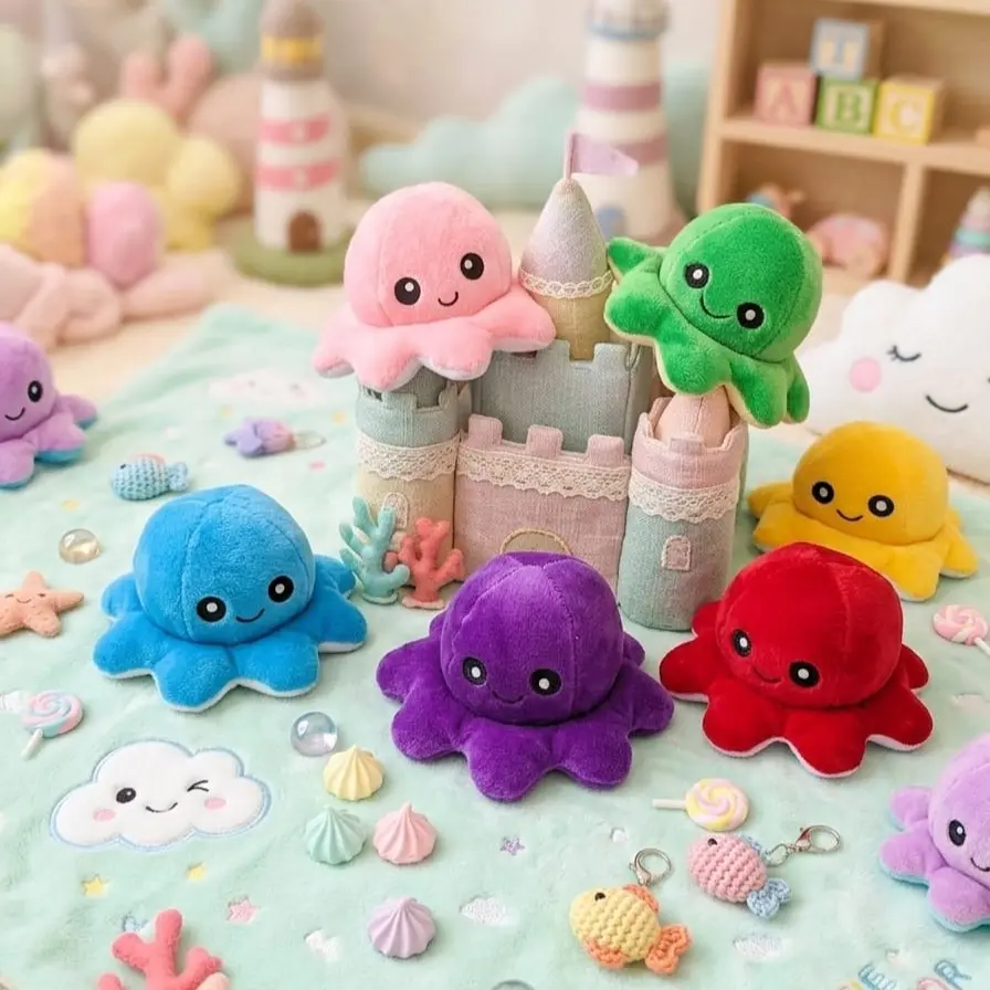 Boneka Mini Karakter Gurita 15cm Boneka Murah Anak Hadiah Mainan Dolls Toys Miniatur