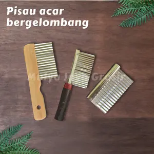 PISAU ACAR BERGELOMBANG / PISAU POTONG SAYUR BUAH MOTIF GELOMBANG